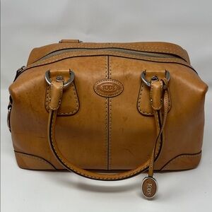 Tod's Caramel Leather Satchel